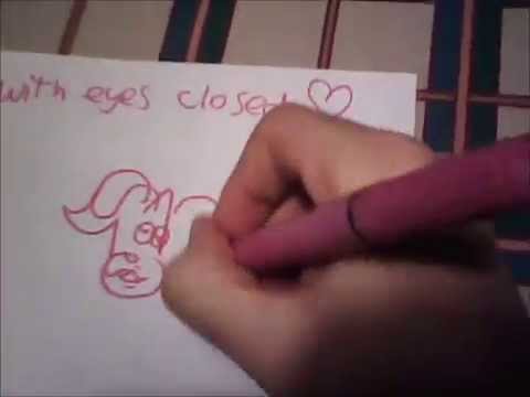 Me drawing a Bardonic picture with my eyes closed.